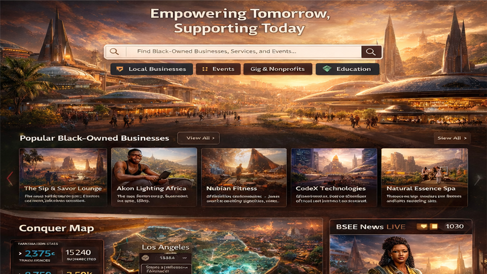 BWS futuristic portal homepage featured project